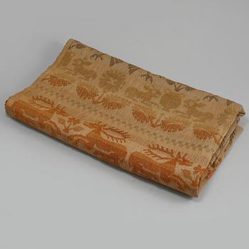 DRAPERI, "Djurgården", C G Widlund, Trangerdstorp, omkring 1900-talets mitt, ca 215x98 cm.