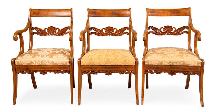 THREE ARMCHAIRS.