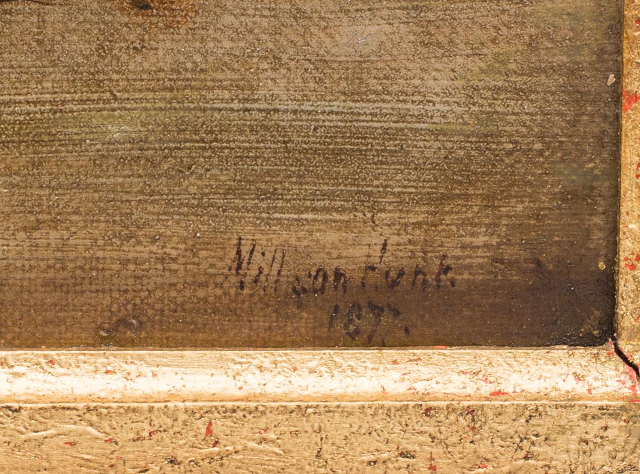 MILLSON HUNT, olja på duk, signerad och daterad 1877.