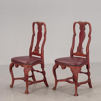 STOLAR, ett par, senbarock. 1700-talets andra hälft.