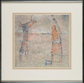 Olavi Vaarula, blandteknik, signerad och daterad 1980.