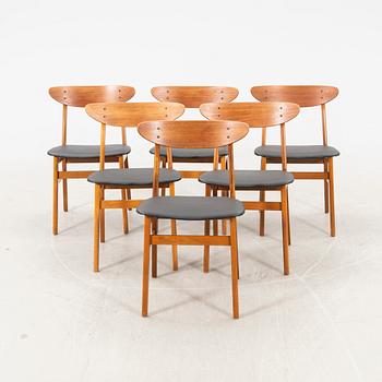 Chairs, 6 pcs, Farstrup, Denmark, 1960s.