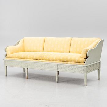 A Gustavian style sofa, 19th century.