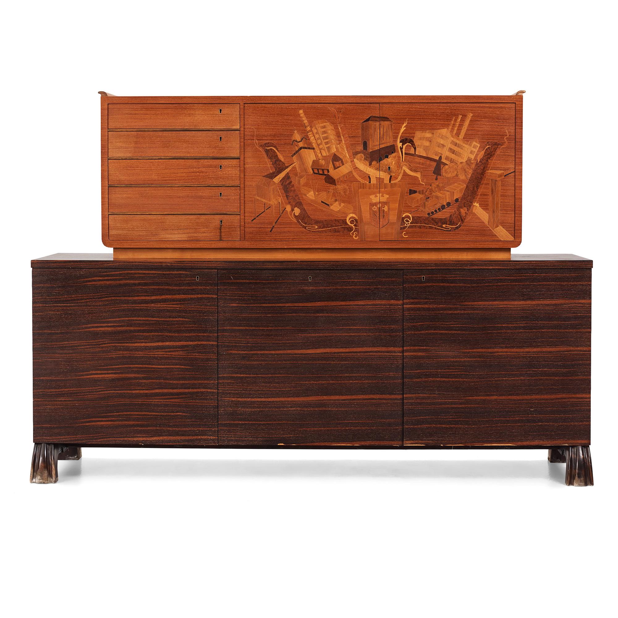 Erik Chambert, a cabinet/sideboard, Chamberts Möbelfabrik, Sweden 1930-40s.