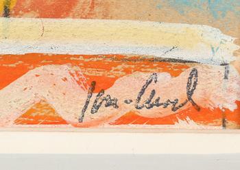 JOHN JON-AND, olja/blandteknik på pannå, signerad.