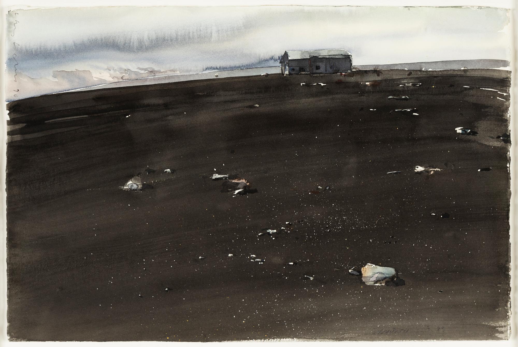 Lars Lerin, watercolour, signed Lars Lerin and dated -90.