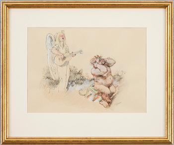 Robert Högfeldt · ROBERT HÖGFELDT, blandteknik, signerad.