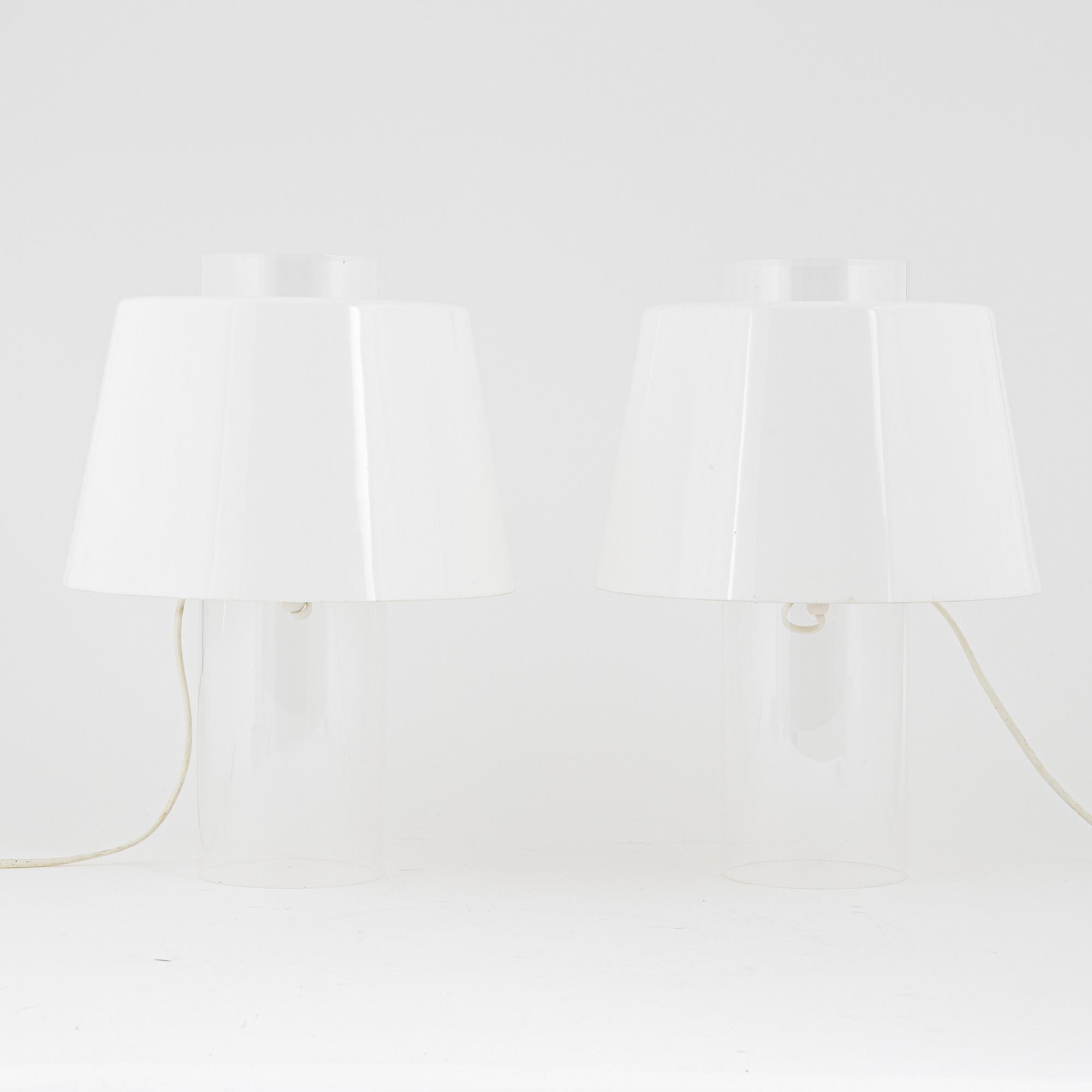Yki Nummi, a pair of 'Modern Art' table lights, Orno, Finland.