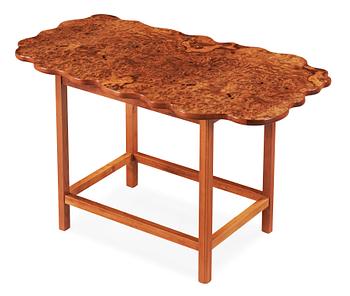 349. A Josef Frank cherry and burrwood table, Svenskt Tenn, model 1058.