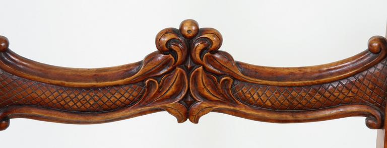 KARMSTOLAR, ett par, senempire, 1800-talets mitt.