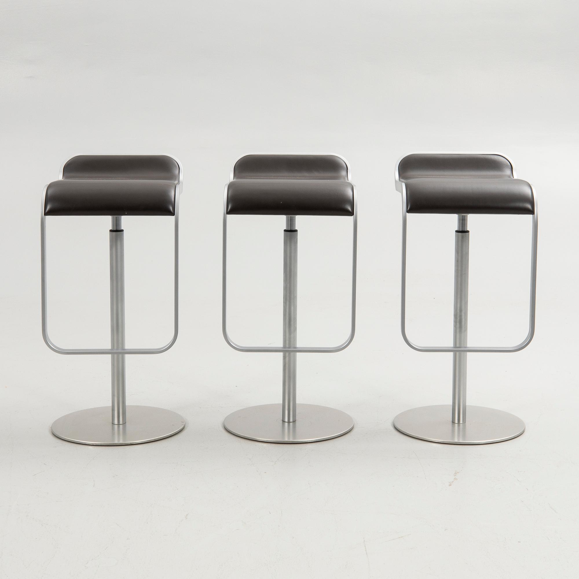 Shin & Tomoko Azumi, bar stools, 3 pcs, "Lem", LaPalma, Italy, 21st century.