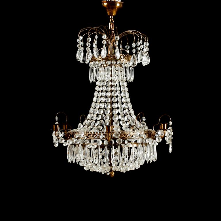 LJUSKRONA, empirestil, 1900-talets första hälft. Höjd 60 cm.