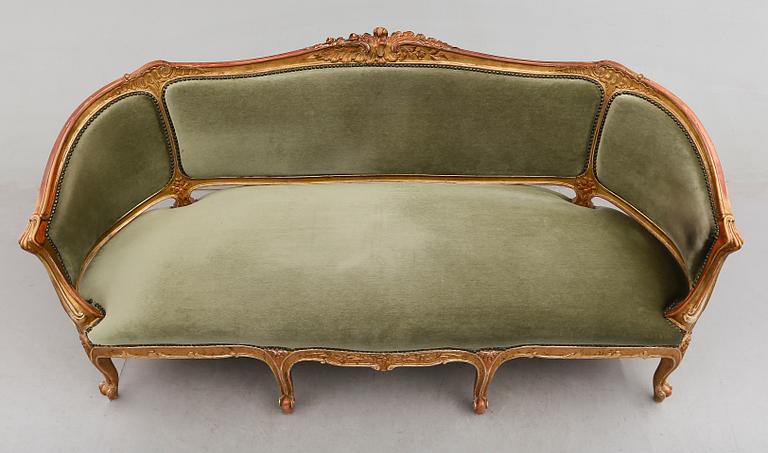 SOFFA, rokokostil, omkring år 1900.