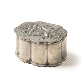 354. Nils Fougstedt, attributed to, a Swedish Grace pewter box, Herman Bergman konstgjuteri, Stockholm, 1929.