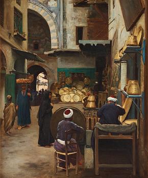 558. Robert Thegerström, Bazaar scene, Cairo.