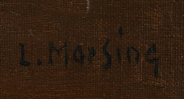 LEOPOLD MORSING, olja på pannå, sign.