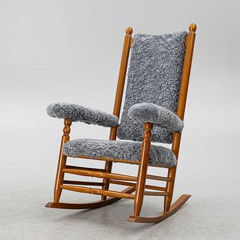 Rocking chair, Nesto, Nässjö chair factory, model 295, second half of the 20th century, so-called Kennedy rocking chair.