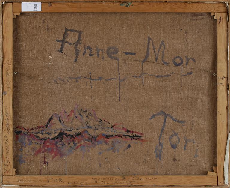 RAGNAR JOHANSSON, duk, signerad a tergo på spännramen samt dedikerad a tergo. Även dedikation på framsidan.