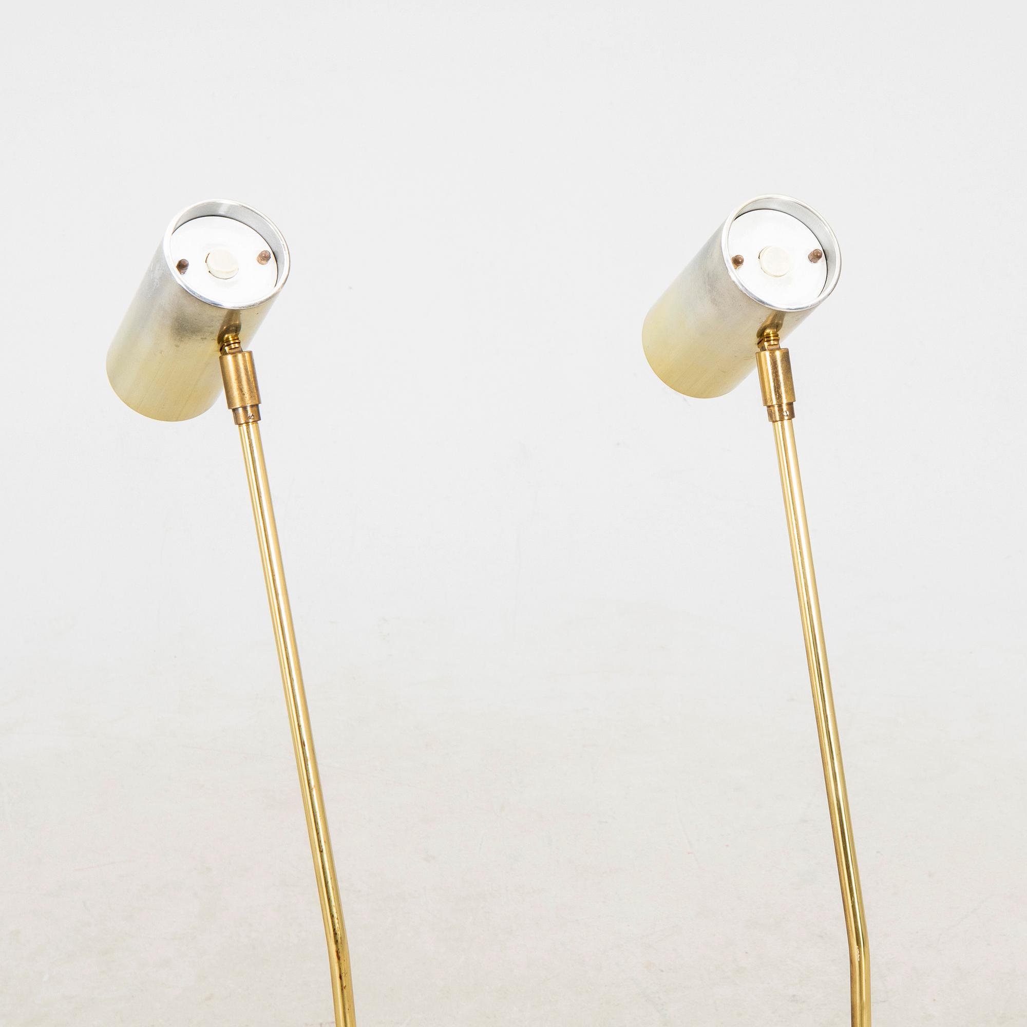 Golvlampor ett par "Minipoint" Örsjö belysning sent 1900-tal.