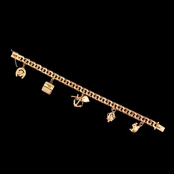 ARMBAND, 18 k guld. Vikt ca 17 gram.