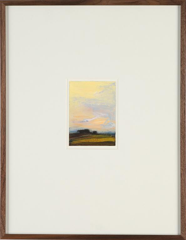 Peter Frie, oil on paper, signed and dated 04 verso.