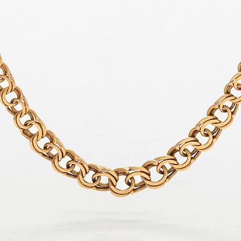 Kaulaketju, 18K kultaa, Bismarck-lenkki.