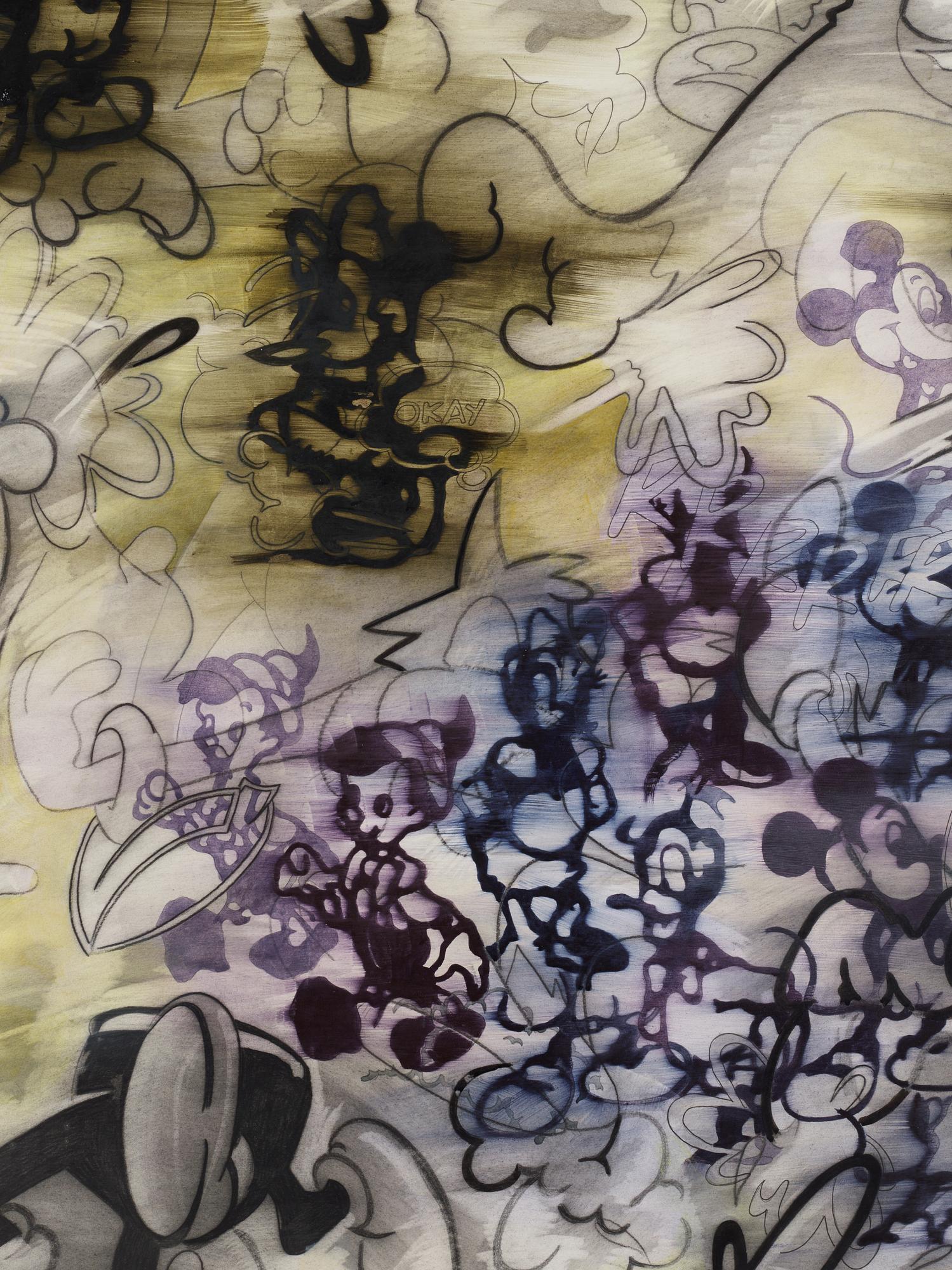 BILLY COPLEY, mixed media on paper, verso signed and dated 1994.