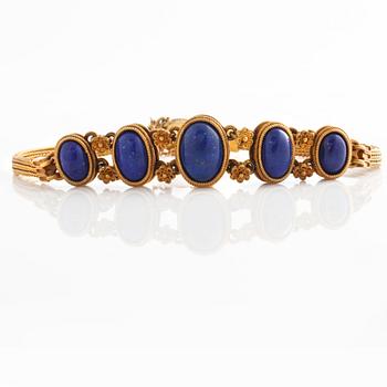 A lapis lazuli bracelet.