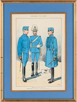 EINAR VON STROKIRCH, efter, 5 st, litografiska tryck, 1910-tal.