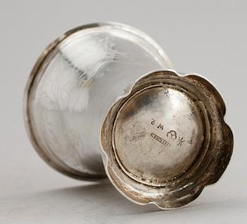 BÄGARE, silver, Carl Fredrik Seseman, Arboga 1803. Vikt ca 102 g.