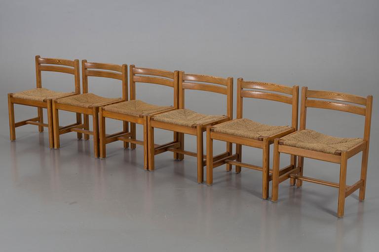 A SET OF 6 "ASSEBO" CHAIRS BY BÖRGE MOGENSEN.