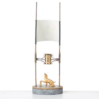 A late Gustavian early 19th century table lamp.