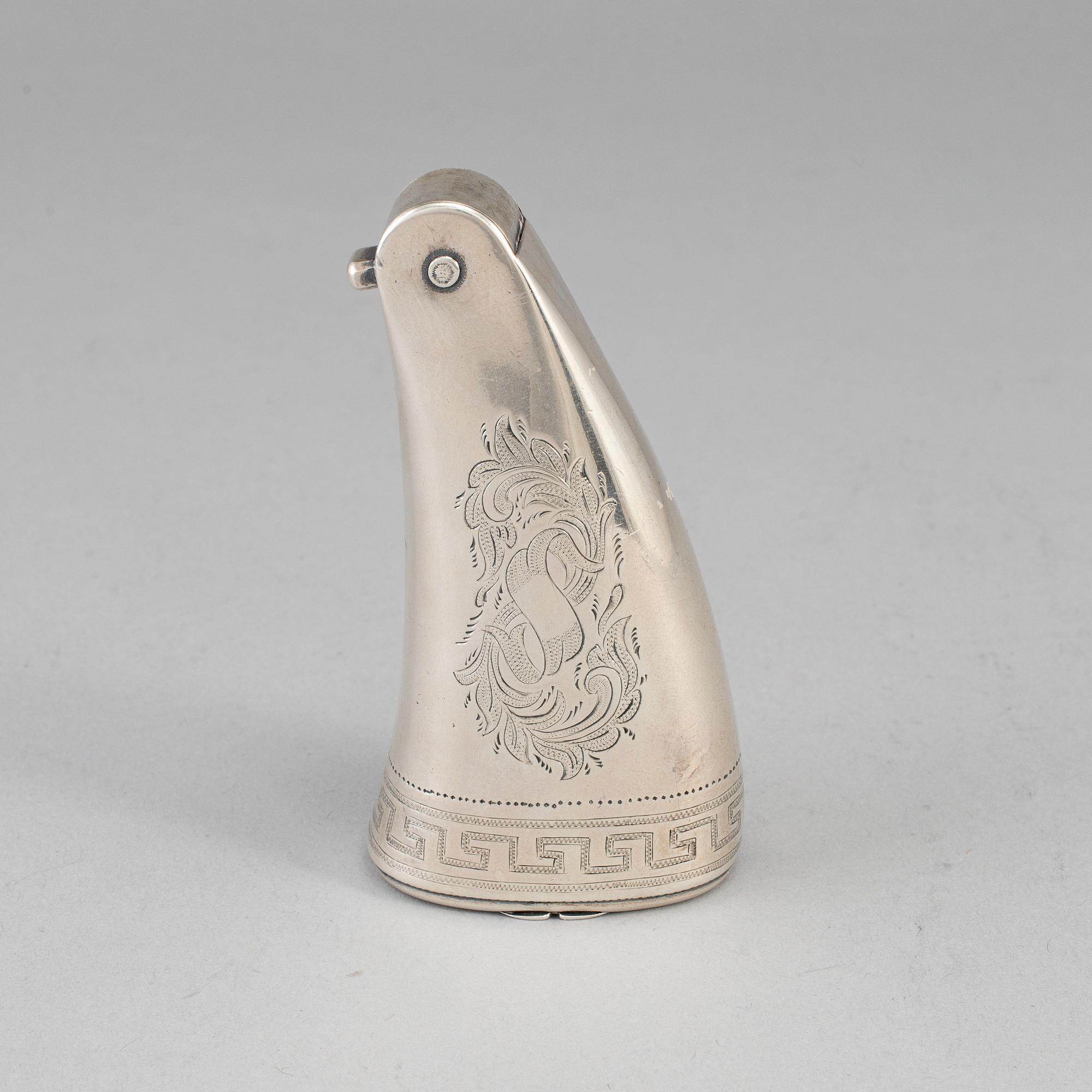 A Swedish 19th century parcel-gilt silver snuff-box, mark of Lars Sundstrom, Ostersund 1883.