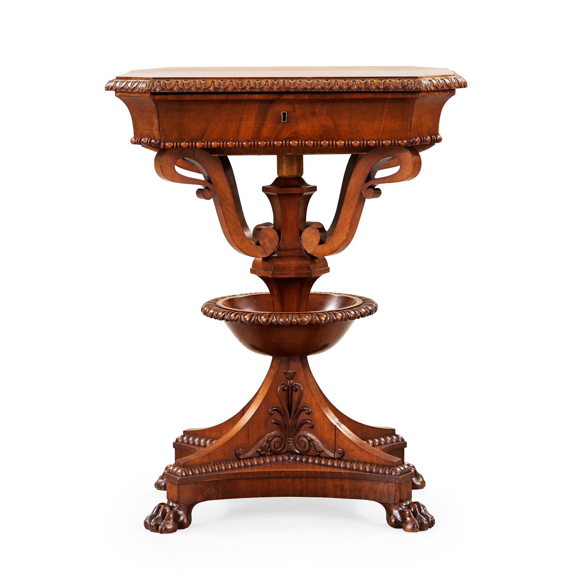 A Swedish Empire mahogny table.