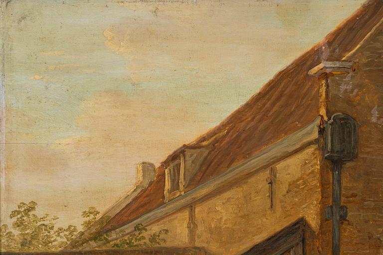 Jacob van Strij (Stry), Cows by a Barn Wall.