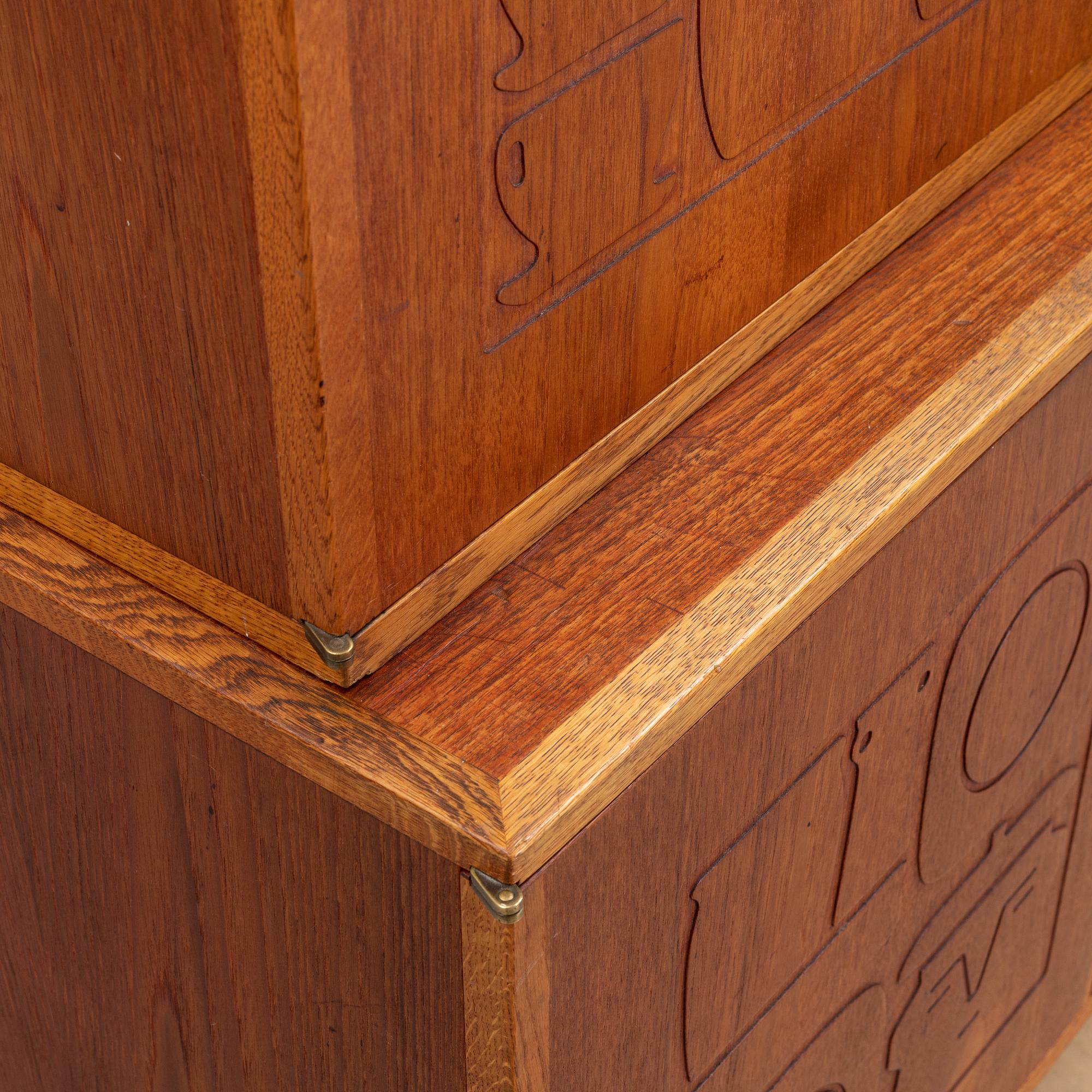A 'Krus' teak cupboard by Yngve Ekström for Westbergs, designed 1955.