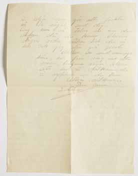 LETTERS (2) and POSTCARD to GAN (Gösta Adrian-Nilsson) from, among others, Vilhelm Bjerke-Petersen and Edvin Ganborg.