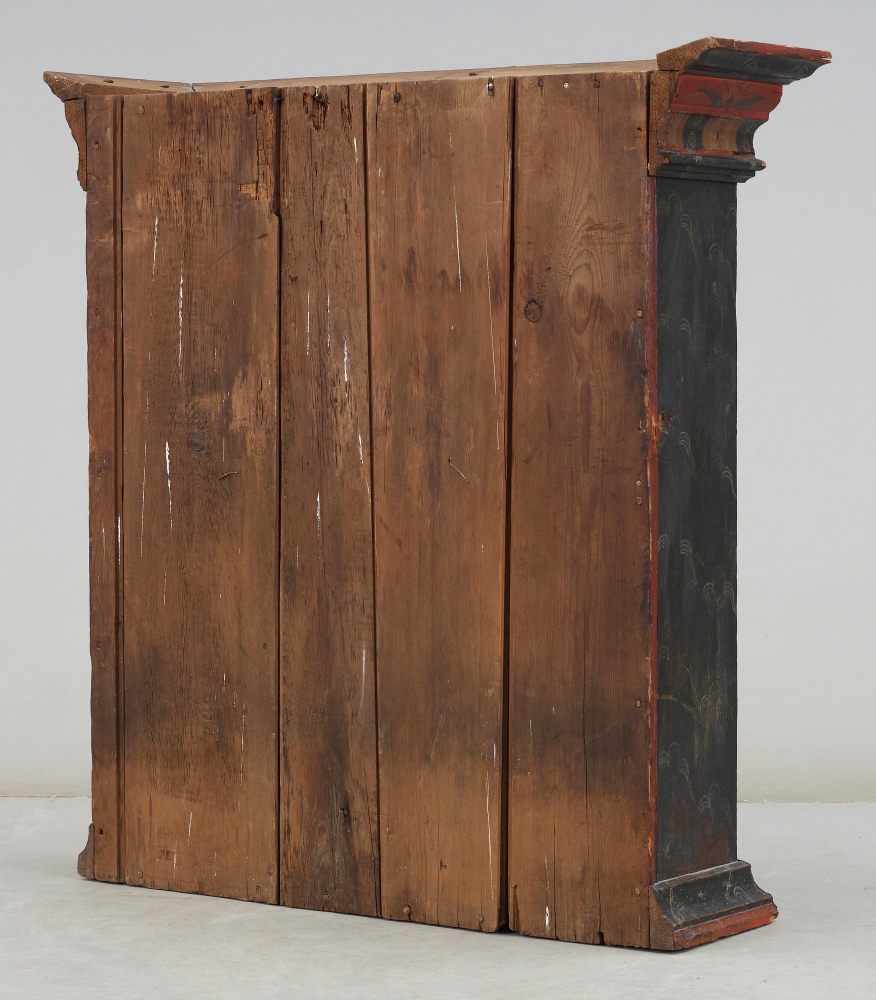 HÄNGSKÅP / ÖVERSKÅP. Allmoge. Järvsö, Hälsingland, märkt APD 1824.