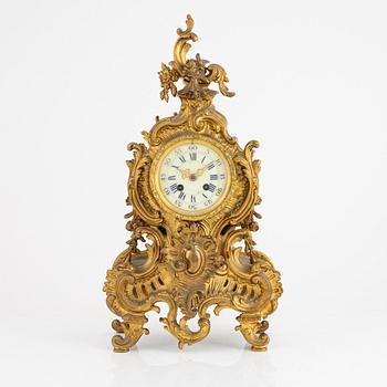 Mantel clock, Rococo style, circa 1900.