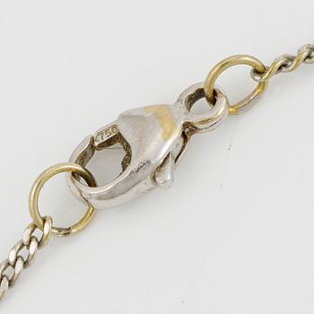 Georg Jensen two pendants with a chain in 18K white gold  "Carnival".