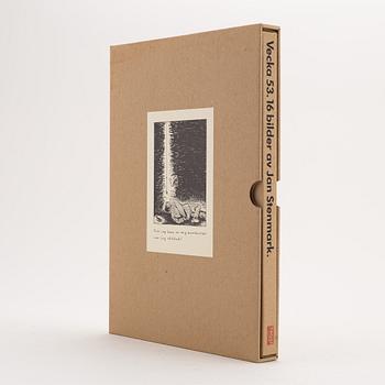 Jan Stenmark, portfolio signerad numrerad 206/500 med 16 grafiska blad.