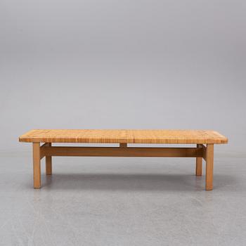 Børge Mogensen, an oak and rattan model 5272 bench, Fredericia, Denmark, 1950's-60's.