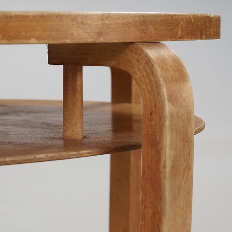 A black linoleum top birch table attributed to Alvar Aalto, Huonekalu-ja Rakennustyötehdas Oy for Artek, Finland 1940's.