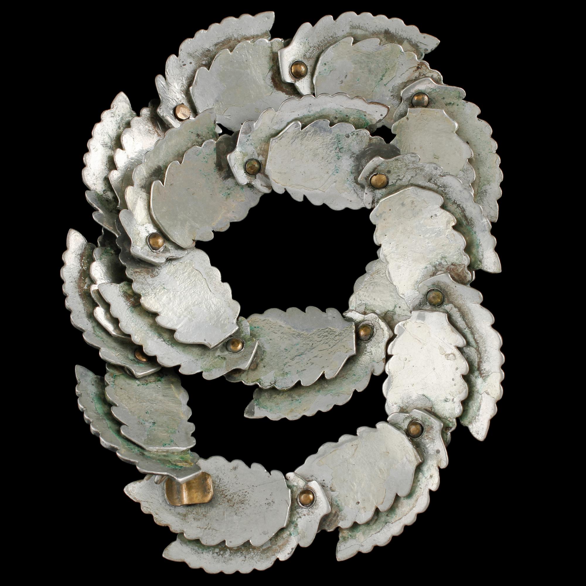 An Estrid Ericson pewter collier, Svenskt Tenn, Sweden, ca 1958-59.