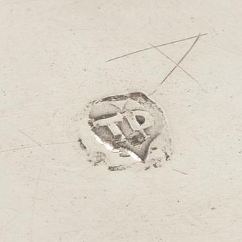 Cup, silver, so-called snake skin cup, unidentifiable marks, early 18th century.