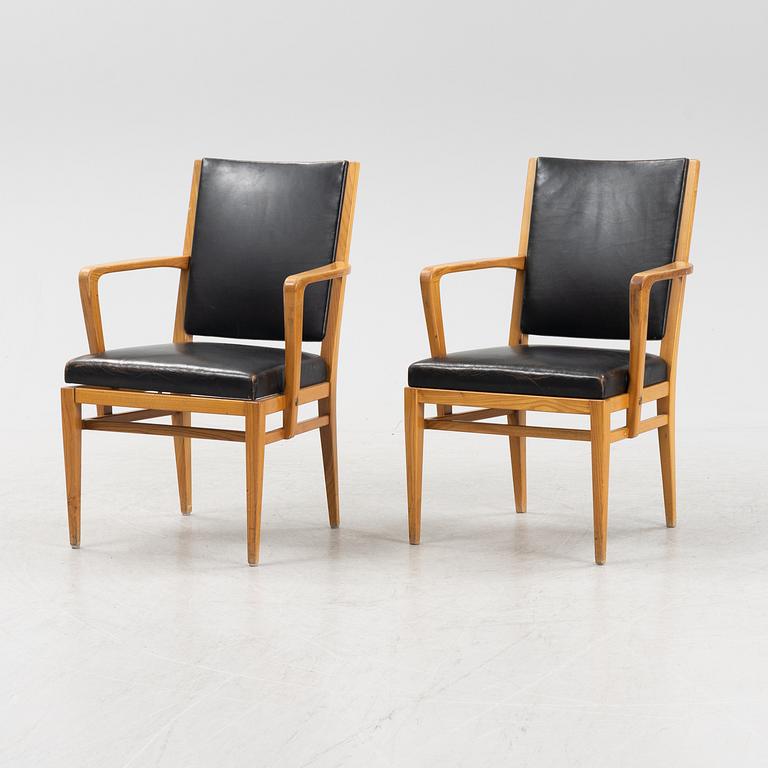 Carl Malmsten, karmstolar 8 st, "Riksdagen", 1940-tal. Proveniens Sveriges Riksdag, formgivna 1940.