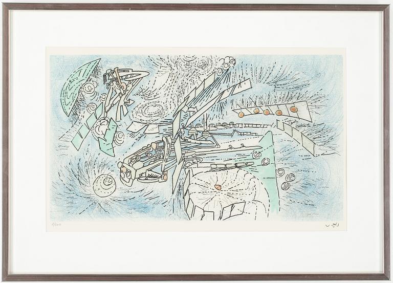 ROBERTO MATTA, färgetsning, signerad och numrerad 2/100.