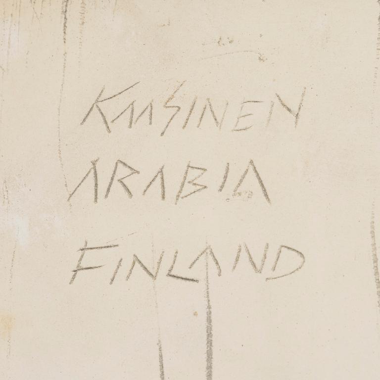 Taisto Kaasinen, a stoneware relief signed Kaasinen Arabia Finland.