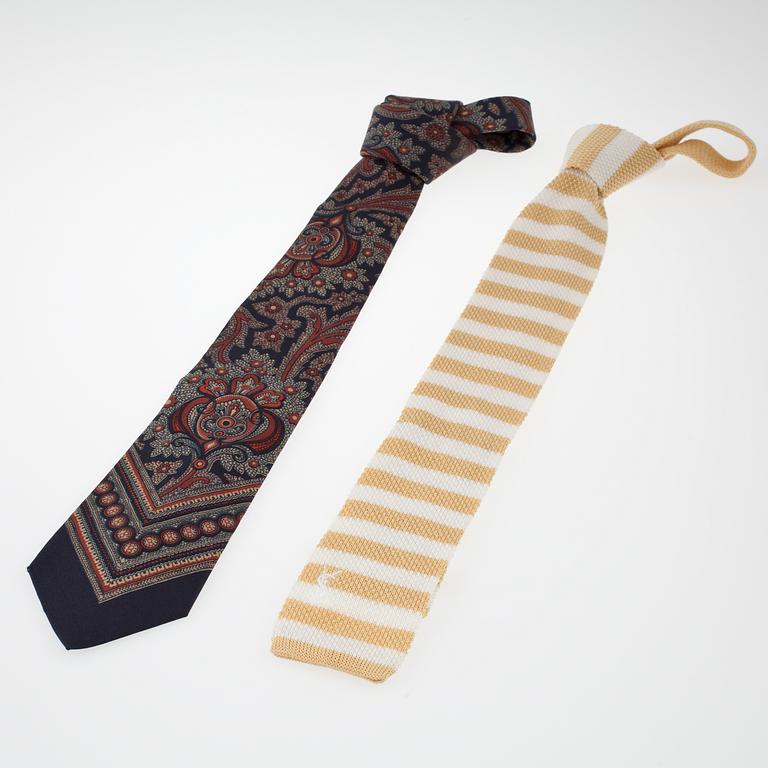 Two Yves Saint Laurent silk ties.