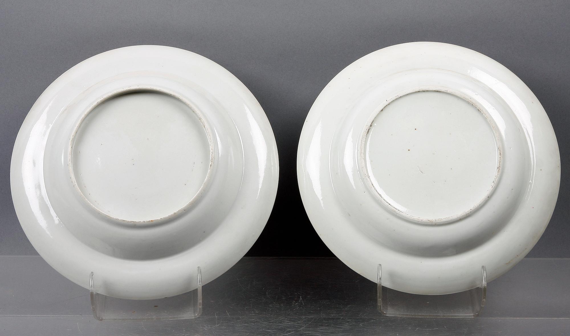 TALLRIKAR, 4 st, porslin, Kina 1800-tal.